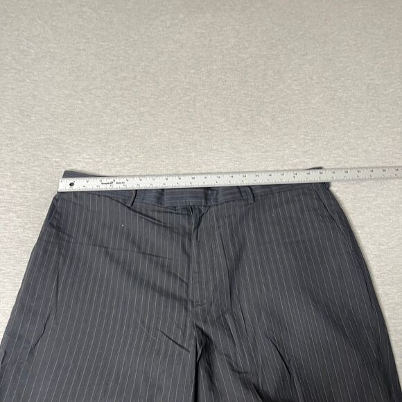 Perry Ellis Portfolio Men’s Vintage Black PinStripe Dress Pants 40x30 - Picture 6 of 12